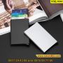 Портфейл картодържател с RFID и NFC защита за безконтактни карти в сив цвят от алуминий - КОД 4044, снимка 6
