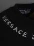 Versace Jeans Couture черна блуза бял надпис на врата - бродерия, снимка 3