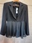 Черно сако с тюл , снимка 1 - Сака - 46063086