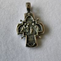 Сребърен кръст, православен кръст, кръст от сребро, кръст с разпятие, сребро 925, снимка 2 - Колиета, медальони, синджири - 45777202