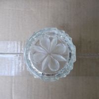 Лот от 5 бр. релефни стъклени чаши, снимка 5 - Чаши - 45225910