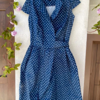 Елегантна рокля в синьо, снимка 1 - Рокли - 45009509