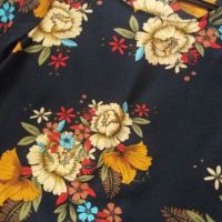 РАЗКОШНА тъмносиня блуза/риза на цветя, снимка 2 - Ризи - 45147133