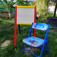 Детска дървена дъска за рисуване и писане с две лица, снимка 2 - Рисуване и оцветяване - 45386681