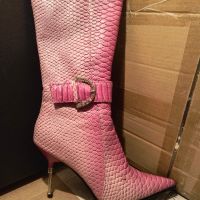 Елегантни ботуши на Мегияс в розово, снимка 2 - Дамски ботуши - 45530986