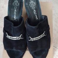 Дарис Daris черни велурени , снимка 3 - Дамски обувки на ток - 45268197
