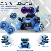 JQLM Акумулаторна детска играчка робот с дистанционно и управление със жестове с ръце, музика, синьо, снимка 7 - Музикални играчки - 45115811