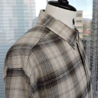 Jack Wolfskin Men`s Beige/Black Long Sleeve Checked Shirt -мъжка  риза за спорт и туризъм размер XL , снимка 11 - Ризи - 45264813