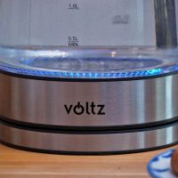 Светеща електрическа кана Voltz V51230E, 2200W, 1.7 литра, стъкло, безжична, 2 ГОДИНИ ГАРАНЦИЯ, снимка 1 - Кани - 45657259