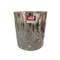 Комплект от деликатно стъкло,6 чаши и купа за лед с удобни щипки, снимка 4 - Чаши - 45751686