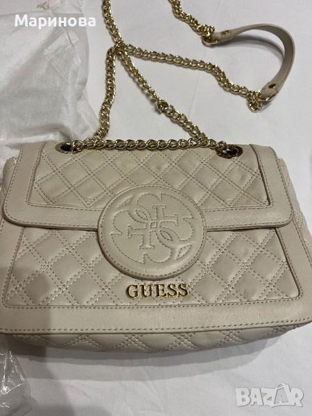 Бежова чанта Guess , снимка 1