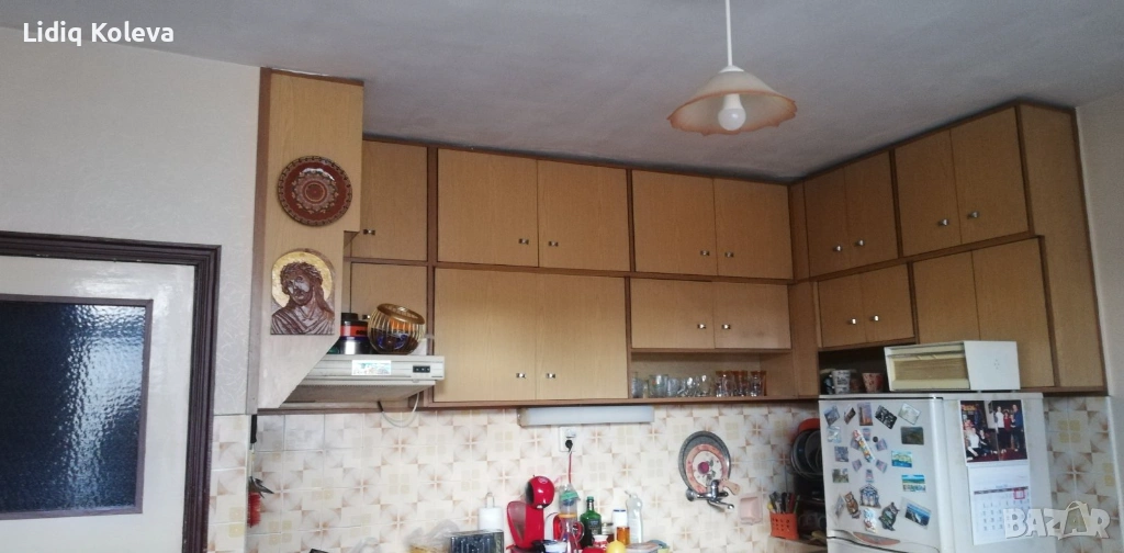 Секция от шкафове за стена словенски дъб, снимка 1