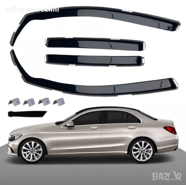 Комплект от 4 броя ветробрани за Mercedes C class W205 2015 до 2020, снимка 1