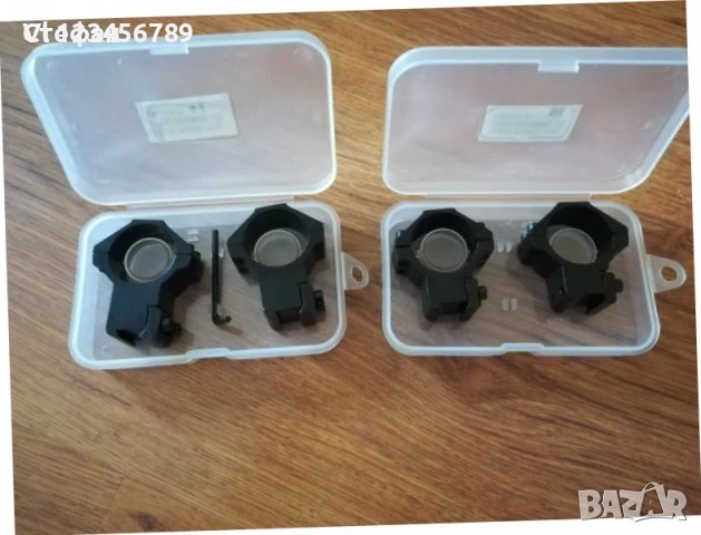 Монтажи рингове за оптика 30мм и 1" 25.4мм , снимка 1