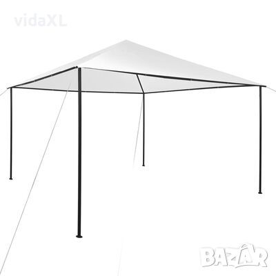 vidaXL Беседка, 4x4x3 м, бяла, 180 г/м²（SKU:312239, снимка 1