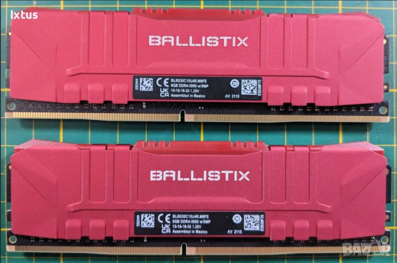 Crucial Ballistix RGB 3200 MHz DDR4 DRAM Desktop Gaming Kit 16GB (RED), снимка 1