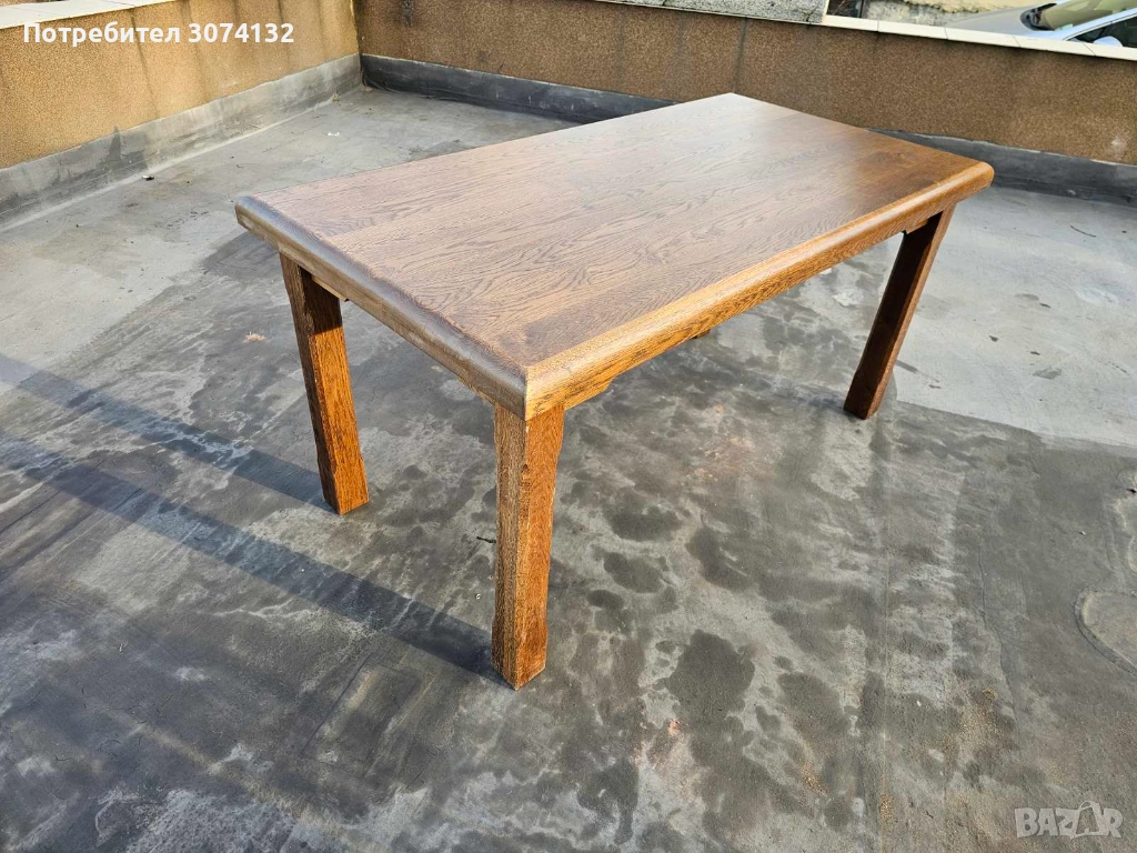 Масивна дъбова трапезна маса, снимка 1