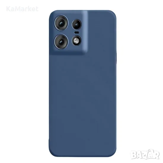 Силиконов кейс iPaky матиран, За Motorola Edge 50 Pro, Тъмносин, снимка 1