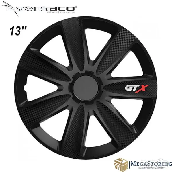 Тасове за джанти 13'' Versaco Carbon GTX - Black, снимка 1