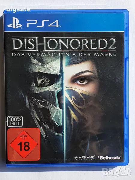 Перфектен диск с игра Dishonored 2 PS4 Playstation 4 Плейстейшън 5 PS5, снимка 1