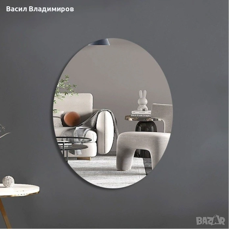 Самозалепващо се акрилно огледало Овал / Правоъгълник, снимка 1