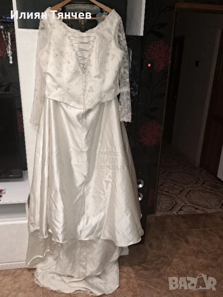 сватбена булчинска булченска рокля екрю голям размер, снимка 1