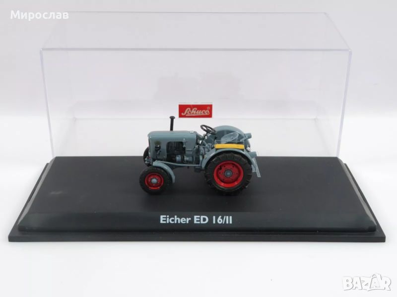 1:43 Schuco Eicher ED ТРАКТОР КОЛИЧКА ИГРАЧКА МОДЕЛ, снимка 1