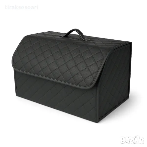 Черно с черно органайзер за багажник кутия за съхранение 55x30x30 см, снимка 1