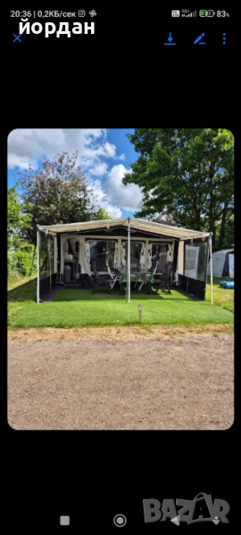 Форселт за каравана.шнур 8 м.без колчета, снимка 1