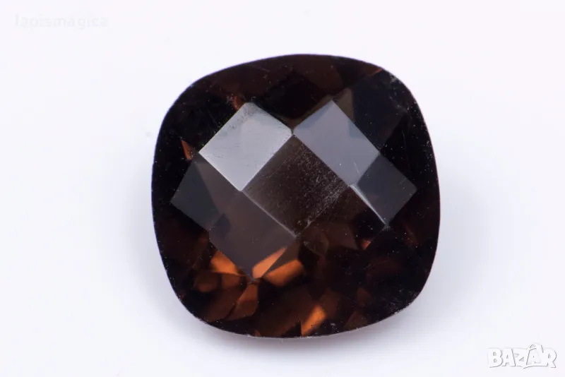 Опушен кварц 3.45ct cushion шлифовка №13, снимка 1