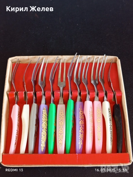 Комплект винтидж вилички за десерт, плодове редки за КОЛЕКЦИЯ 50481, снимка 1