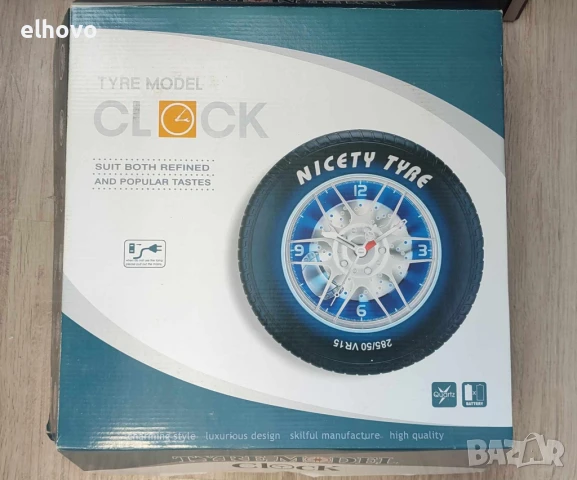 Часовник за стена във формата на гума, снимка 6 - Други - 50441888