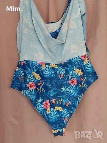 4XL Бански рокля син на цветя , снимка 6 - Бански костюми - 54130316