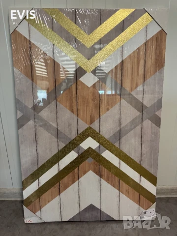 Абстрактна картина 60x90 см върху дървена рамка