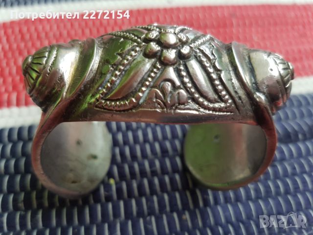 Сребърна гривна рогатка, снимка 6 - Антикварни и старинни предмети - 45651183