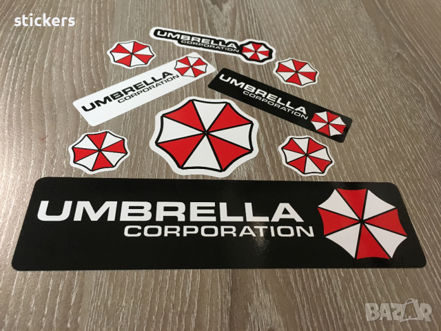 Umbrella Corporation 16бр. стикери различни размери Stickers , снимка 6 - Аксесоари и консумативи - 44988146