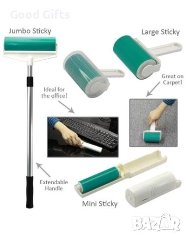 3 броя ролери за почистване на косми и прах Sticky Lint Roller Set, снимка 2 - Мопове, кофи, четки и метли - 46306939