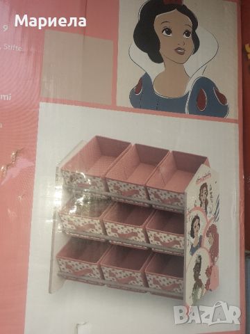 Disney Princess шкаф за съхранение на детски играчки с 9 кутии розов , снимка 1 - Мебели за детската стая - 45892700
