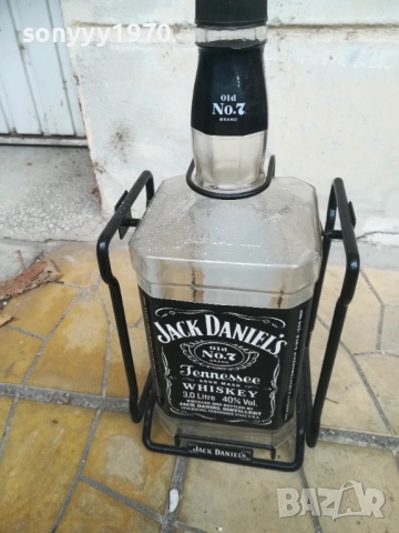 JACK DANIELS 3L-ГОЛЯМО ПРАЗНО ШИШЕ С МЕТАЛНА ЛЮЛКА 1611251811, снимка 3 - Колекции - 52433666