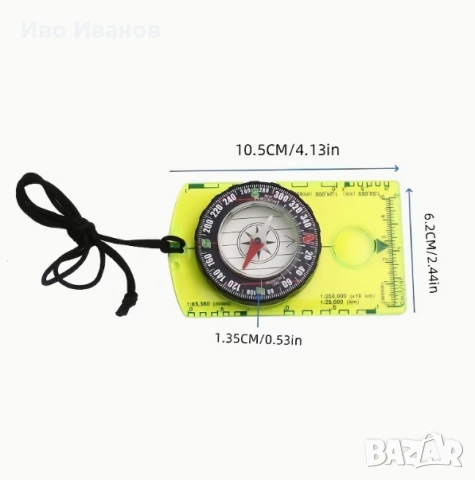 Водоустойчив Компас с Мащаб , снимка 3 - Екипировка - 53556652