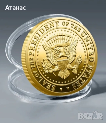 Златиста колекционерска монета , снимка 3 - Други ценни предмети - 53749989