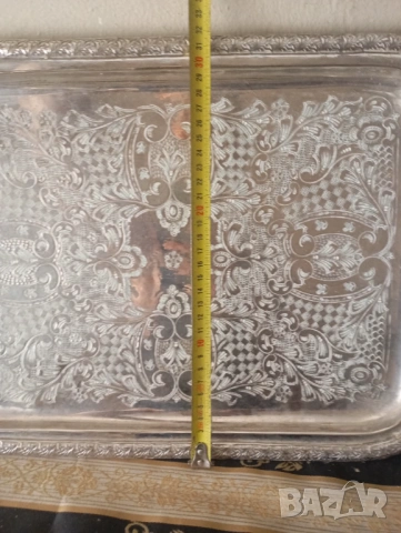 Посребрен поднос,табла, снимка 3 - Други ценни предмети - 54133804