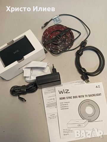 Стартов комплект WiZ Sync box 55"-65" Комплект LED ленти за подсветка на телевизор, снимка 12 - Лед осветление - 52380296