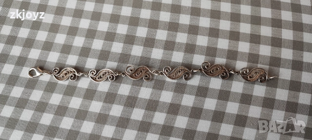 СТАРИННА СРЕБЪРНА ГРИВНА ФИЛИГРАН 12.86 гр/ ПРОБА 925, снимка 3 - Гривни - 52025254