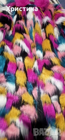 Дамско палто с косъм, снимка 3 - Палта, манта - 53669366