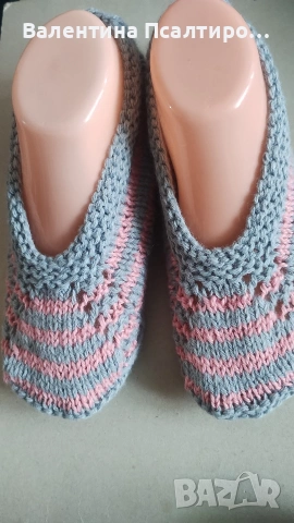 Дамски терлици в два цвята сиво и розово