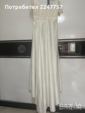 Изчистена булченска рокля размер 38, снимка 2 - Рокли - 45553589