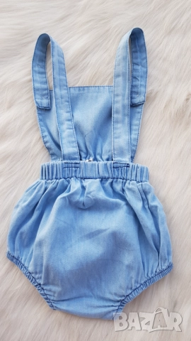 Бебешки дънков гащеризон и боди с якичка 0-3 месеца , снимка 8 - Бебешки гащеризони - 51756902