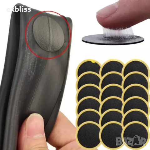 Лепенки за спукани гуми за Велосипед, мотор и надуваеми изделия 20бр., снимка 4 - Части за велосипеди - 53397688