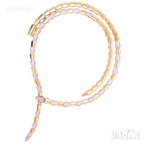 Златно колие BVLGARI 23,22гр. 42,0см. 14кр. проба:585 модел:34398-6, снимка 2 - Колиета, медальони, синджири - 51892275